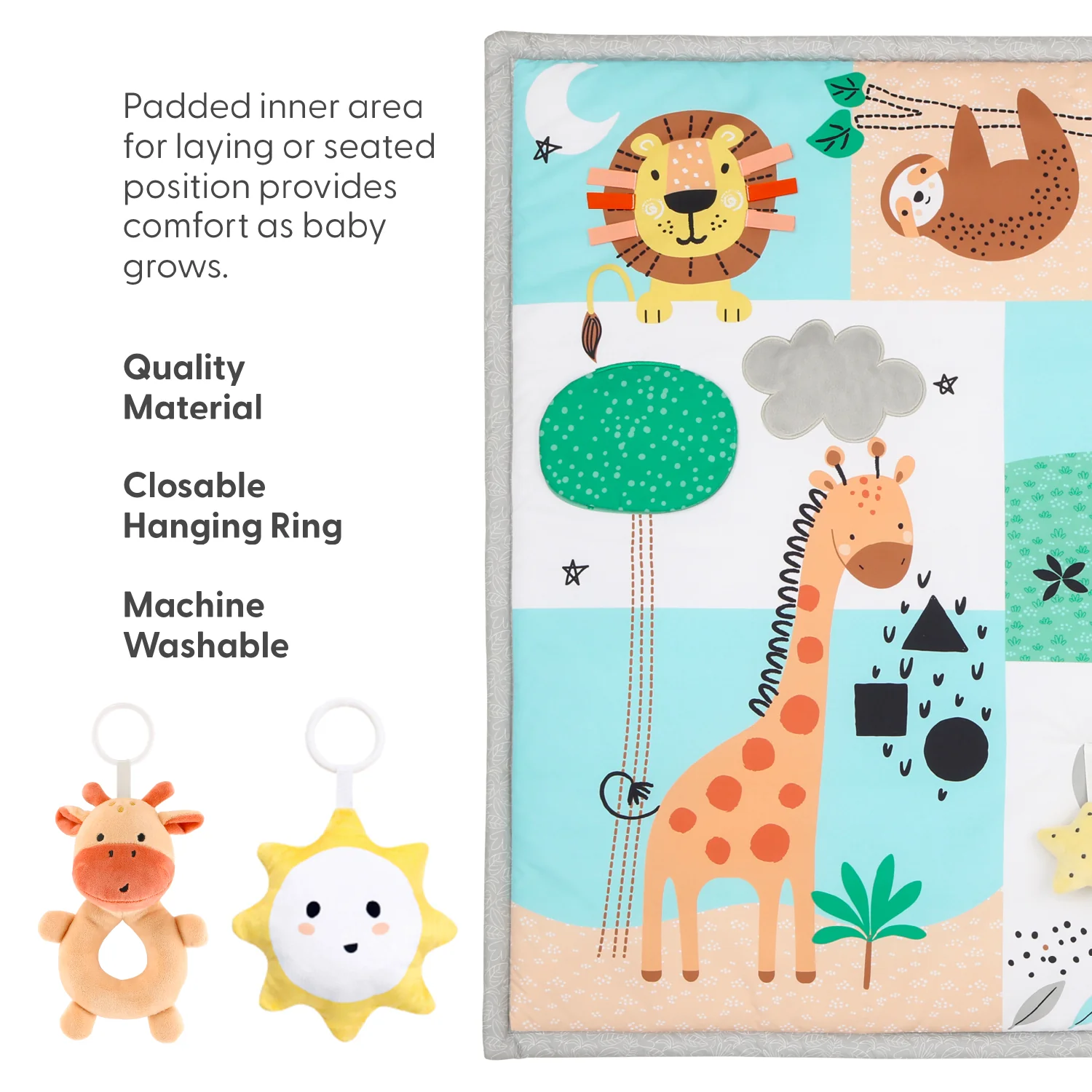 Safari 7-in-1 Baby Activity Gym and Playmat - Image 5