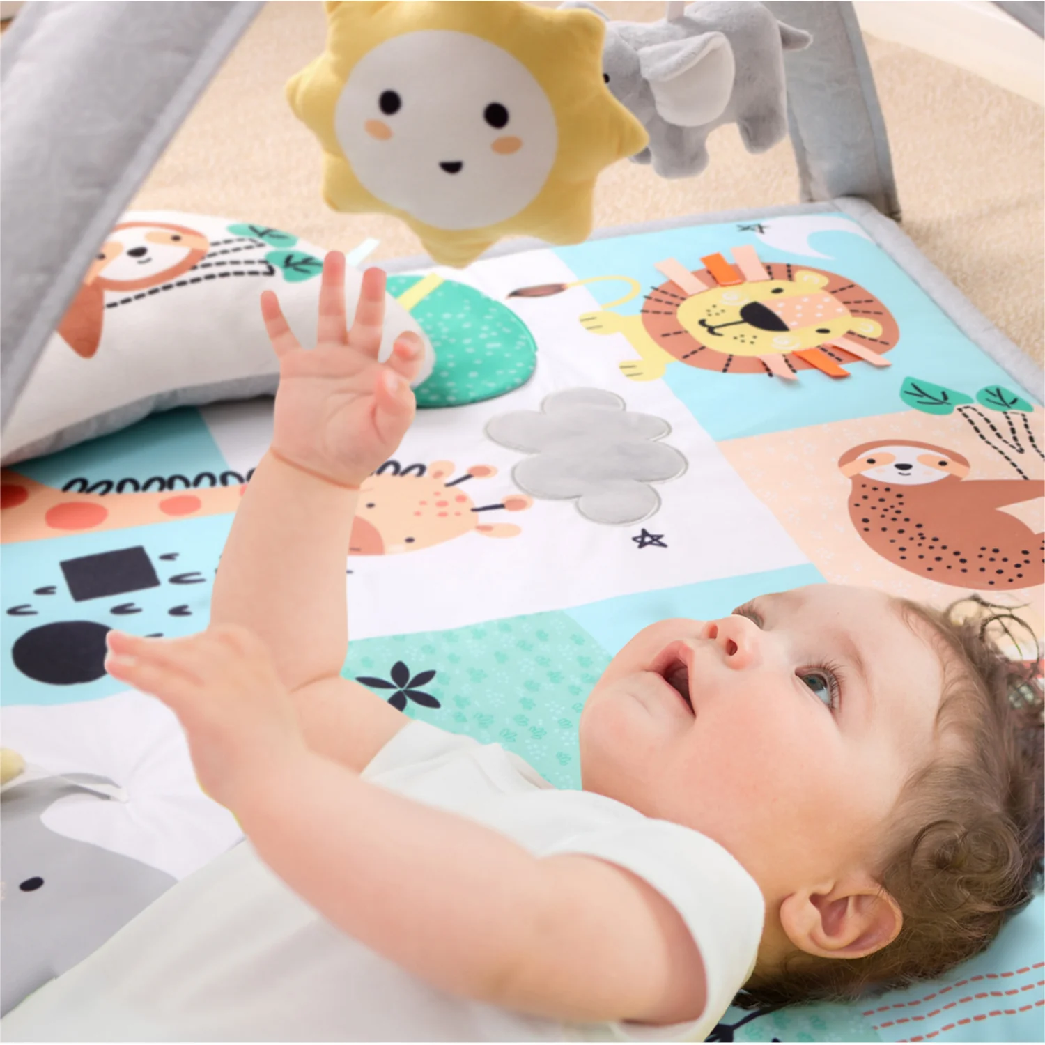 Safari 7-in-1 Baby Activity Gym and Playmat - Image 6