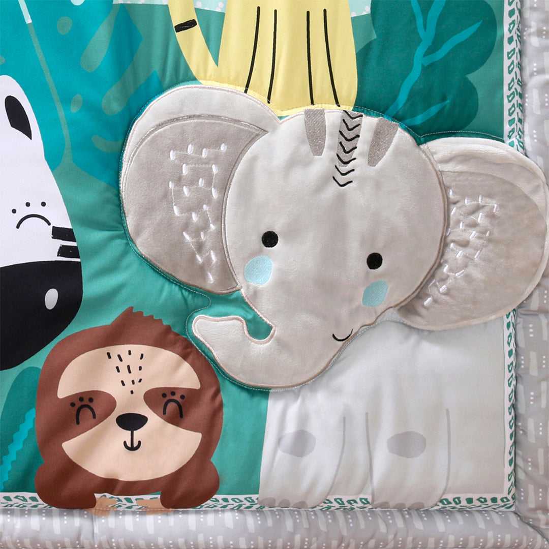 Safari Adventures 3 Piece Baby Crib Bedding Set for Boys & Girls - Image 7