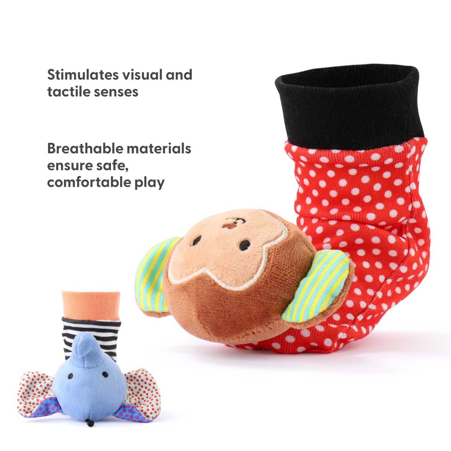 Safari Baby Sock Rattles Set of 5 - Image 3