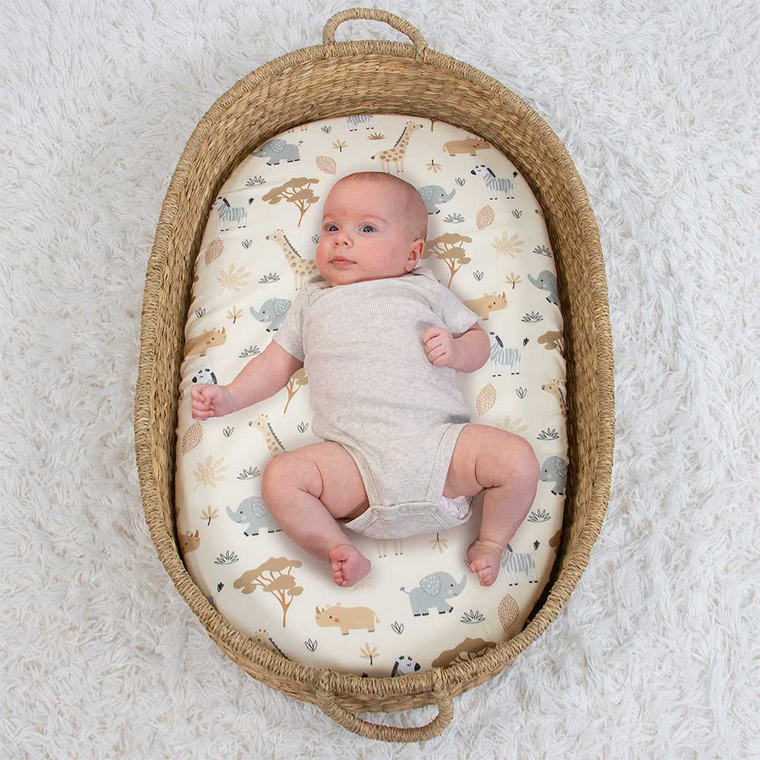 Safari Neutral Baby Bassinet Sheets 4-Pack for Boys and Girls - Image 5