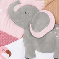 Safari Oasis 4 Piece Organic Cotton Baby Crib Bedding Set for Girls - Image 8