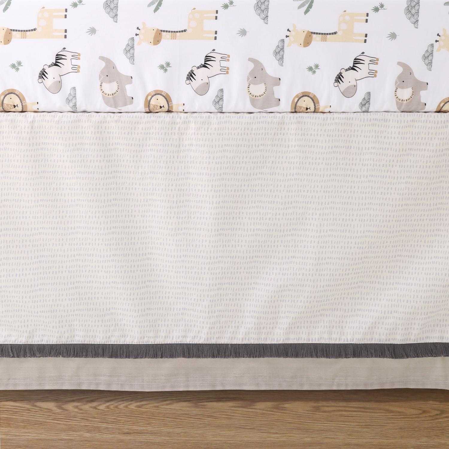 Safari Serenity 4 Piece Organic Cotton Baby Crib Bedding Set for Boys & Girls - Image 6