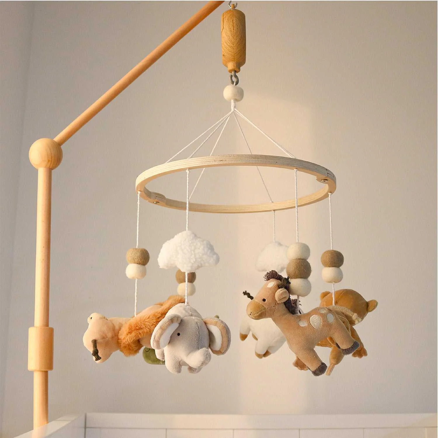 Safari Serenity Wooden Crib Musical Mobile - Image 5