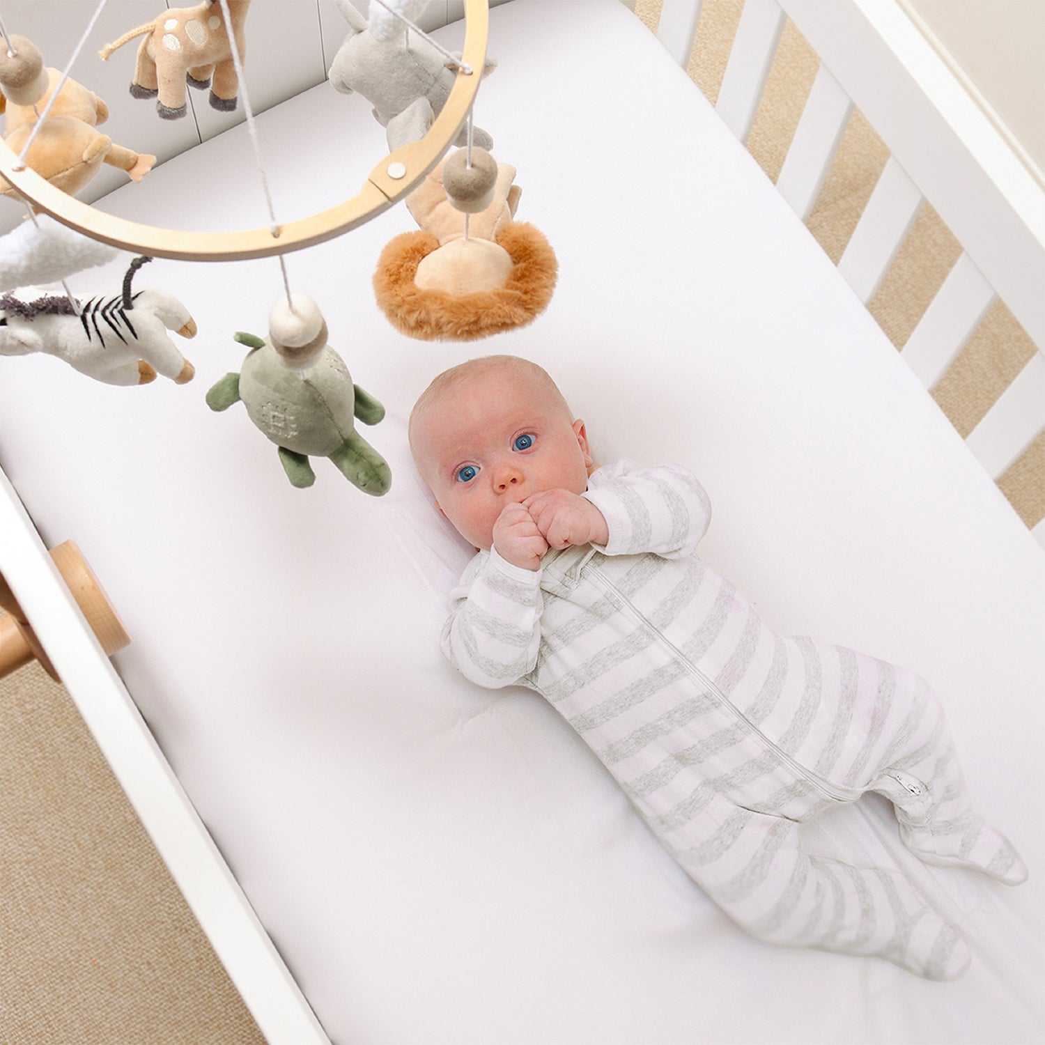 Safari Serenity Wooden Crib Musical Mobile - Image 6