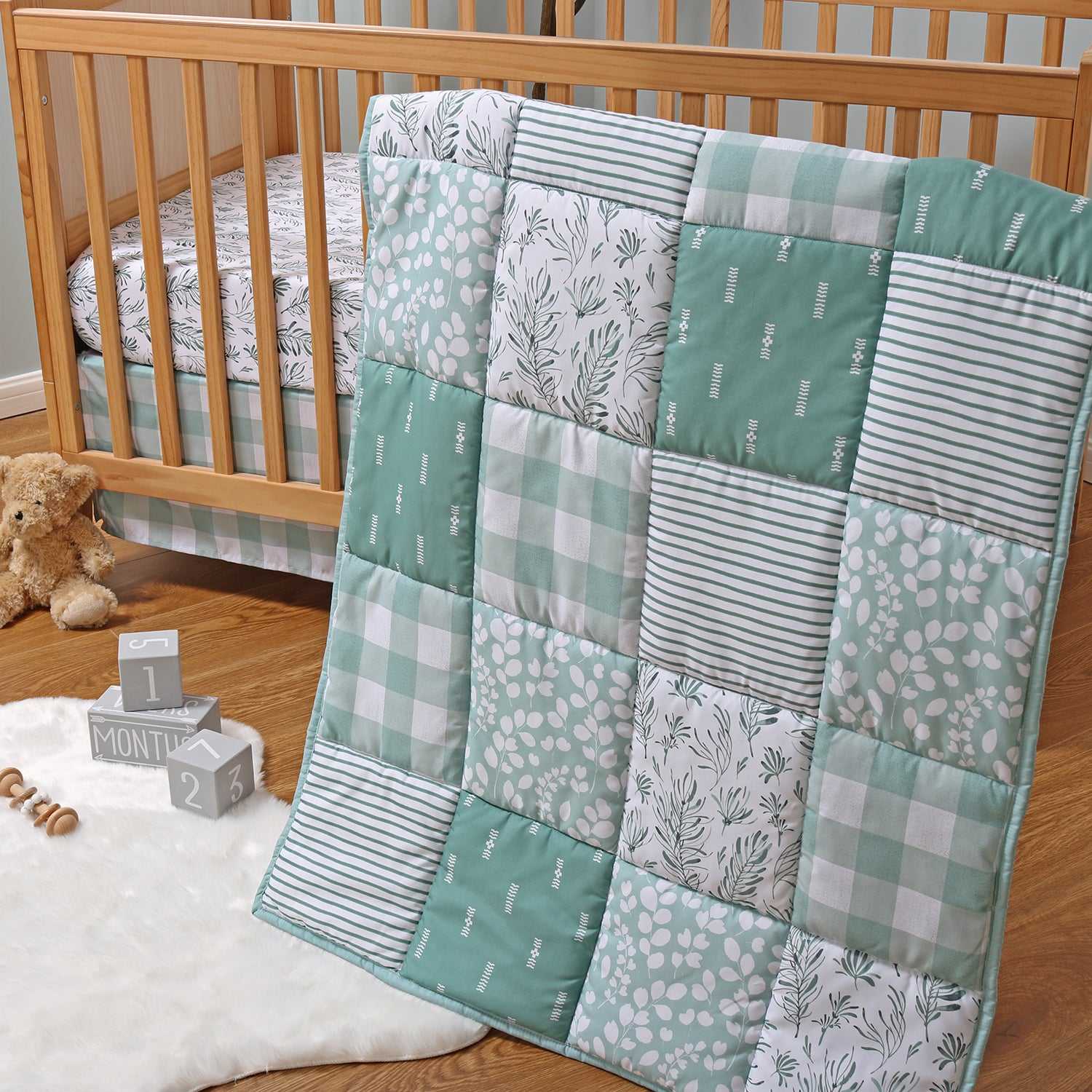 Sage 3-Piece Crib Bedding Set - Image 3