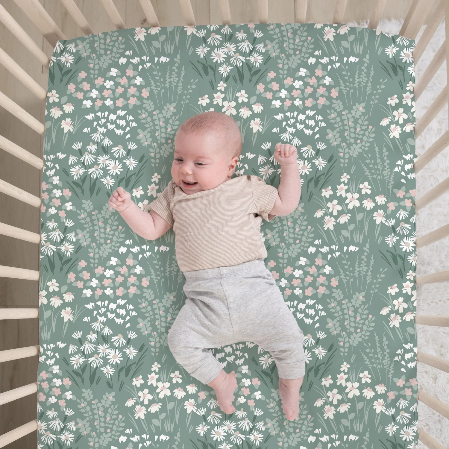 Sage Meadow 3-Piece Crib Bedding Set - Image 3