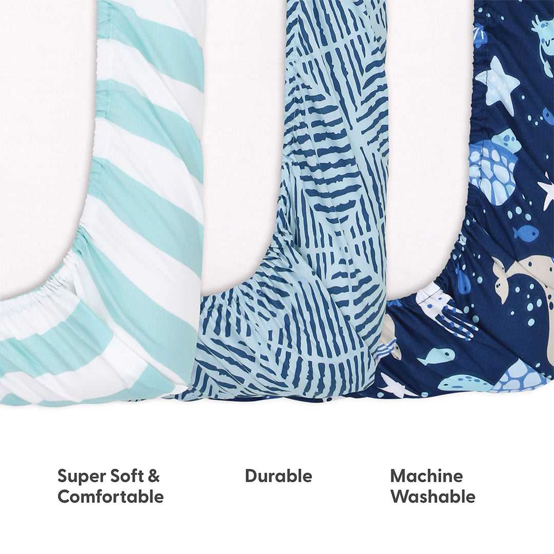 Sealife Playard Mini Crib Sheets, 3-Pack - Image 4