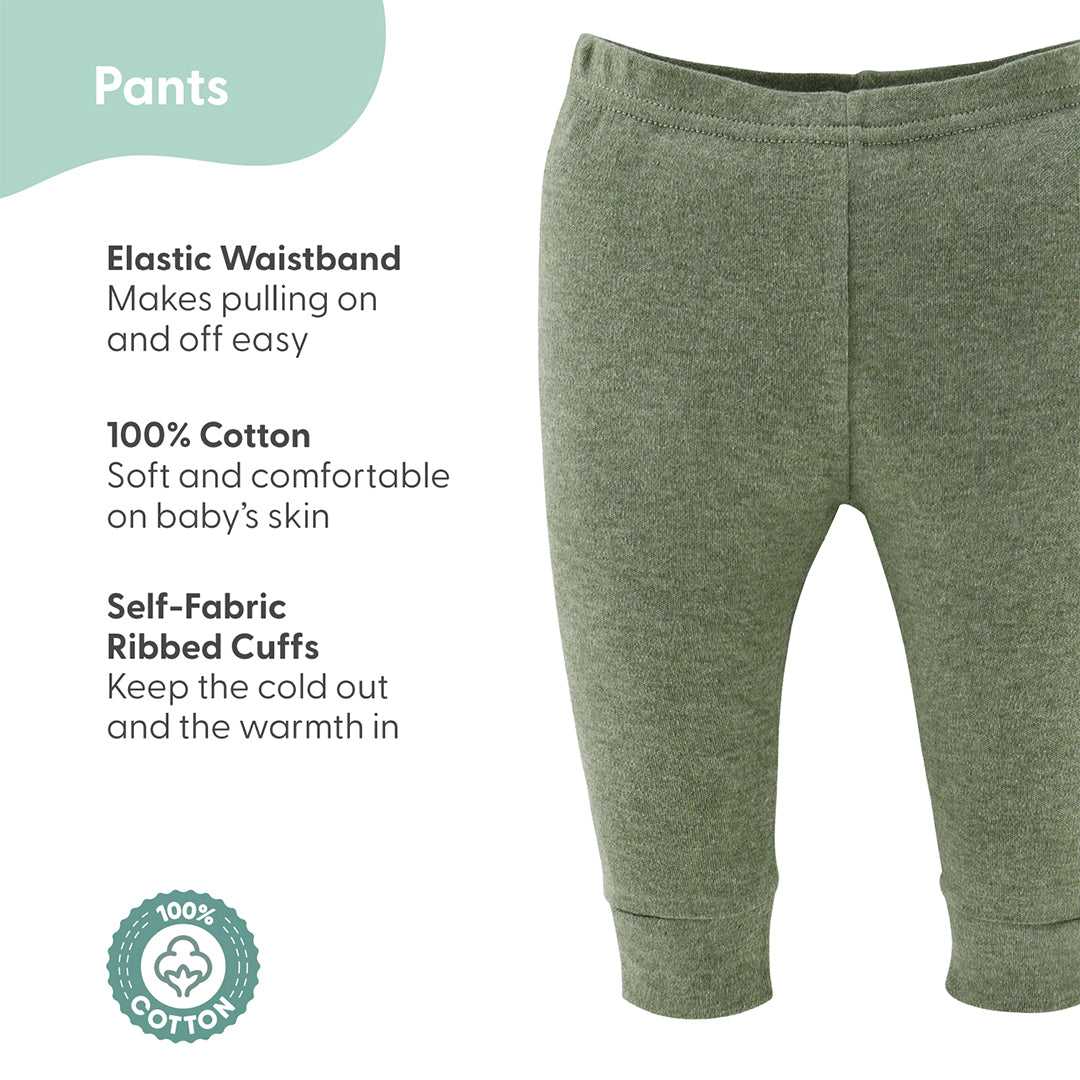 Soft Heather Neutrals Baby Pants, 5-Pack, Newborn to 24 Months - Image 2