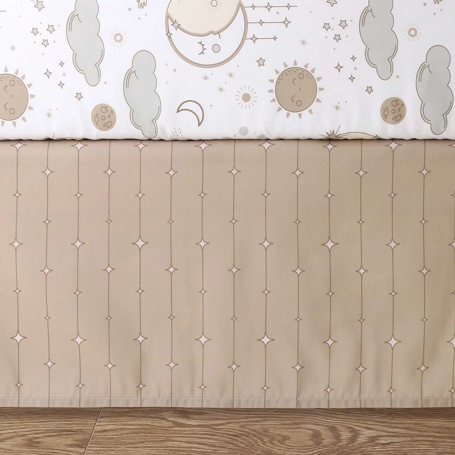 Starry Skies 5 Piece Baby Crib Bedding Set for Boys & Girls - Image 5