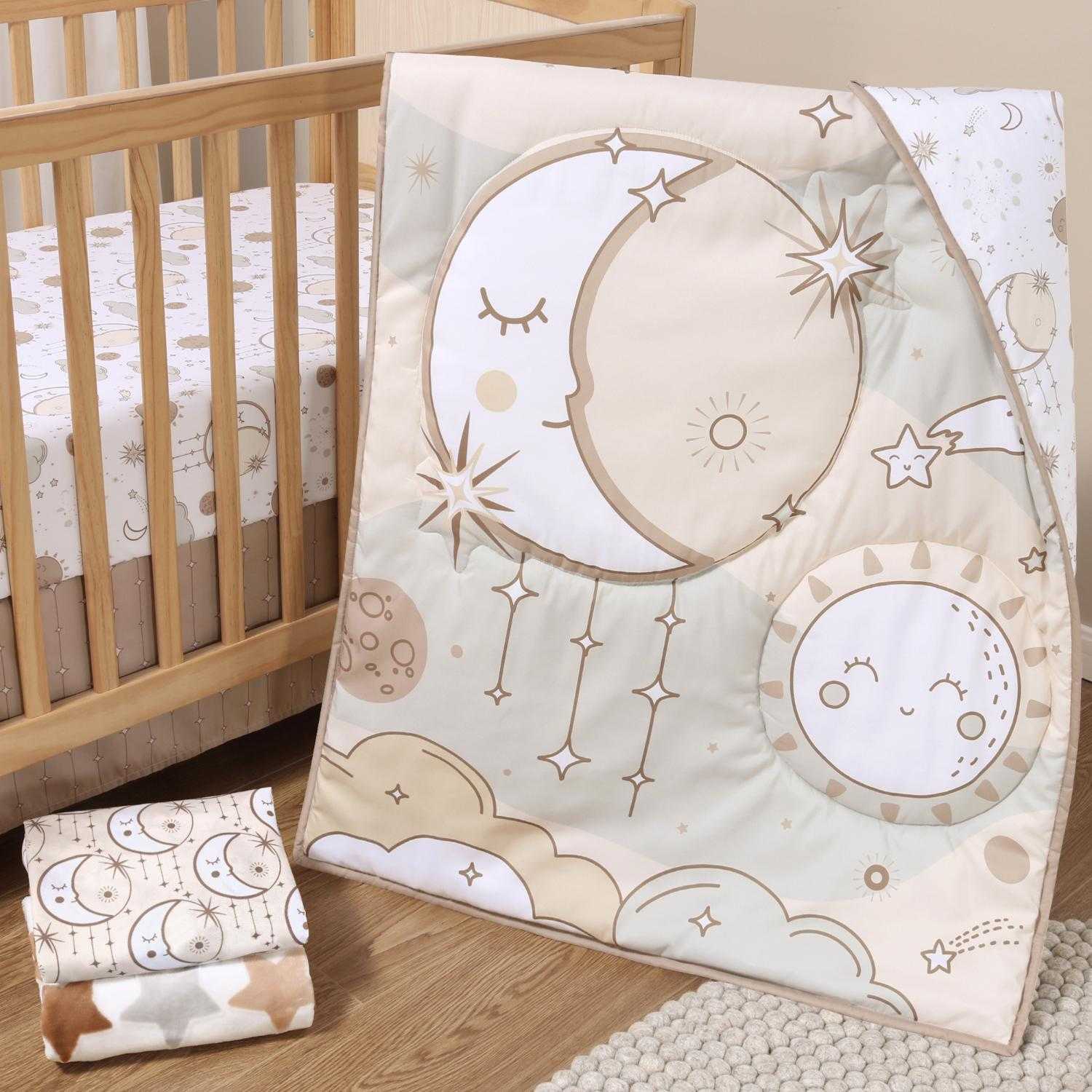 Starry Skies 5 Piece Baby Crib Bedding Set for Boys & Girls - Image 7