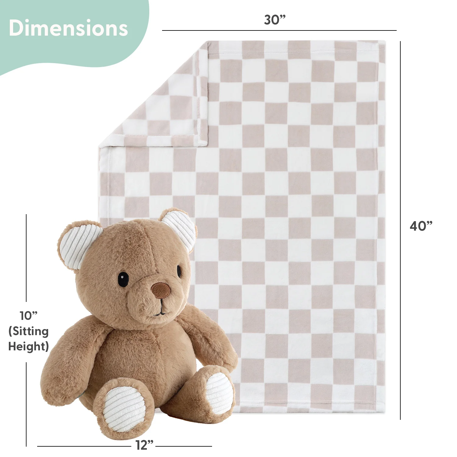 Teddy Bear Plush Stuffed Animal and Blanket Gift Set - Image 3