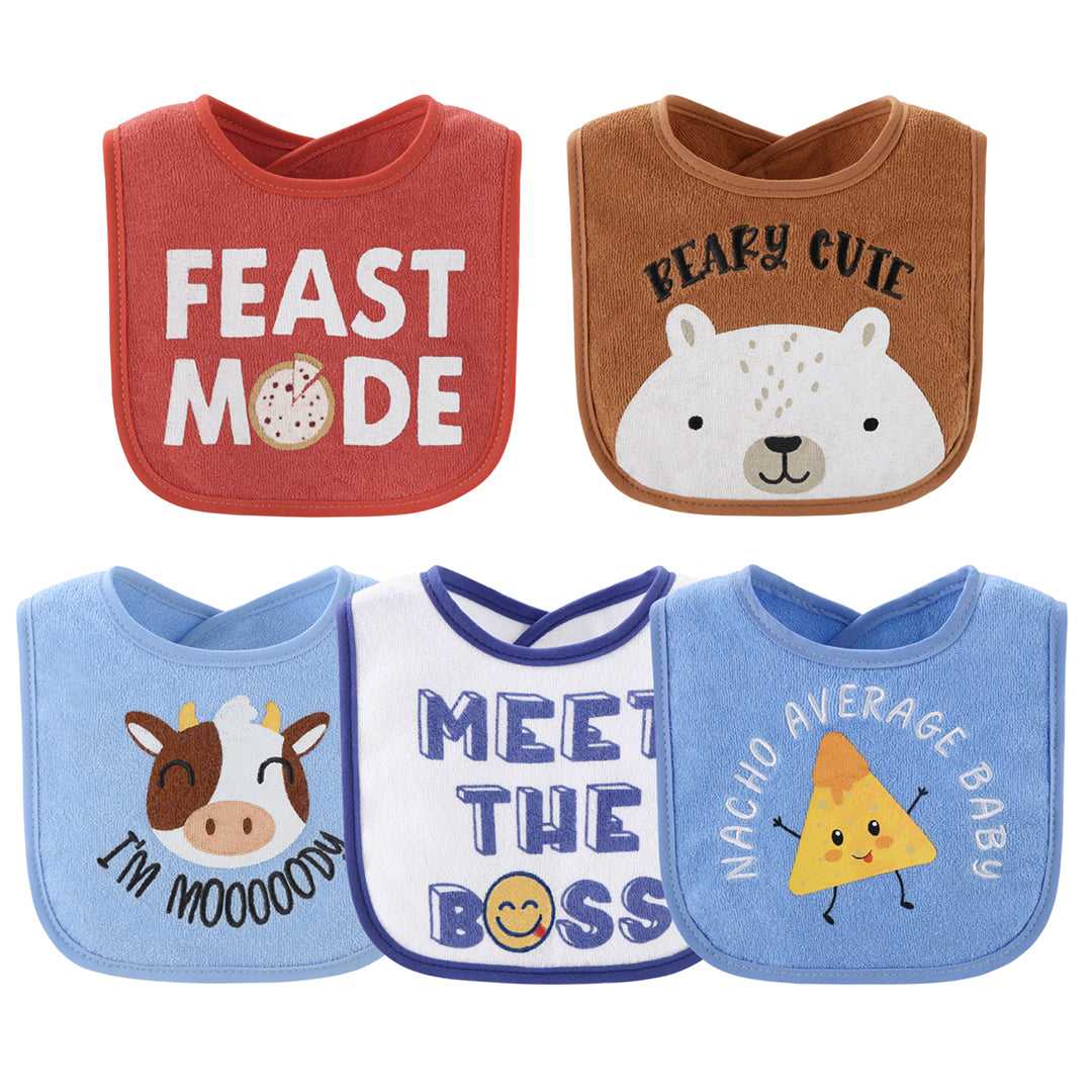Oh Boy! Baby Boy Terry Bibs Set of 10 - Image 5