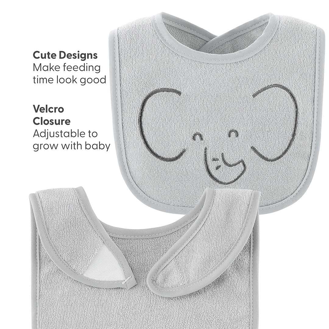 Soft Neutral Baby Boy or Girl Bibs Set of 10 - Image 3