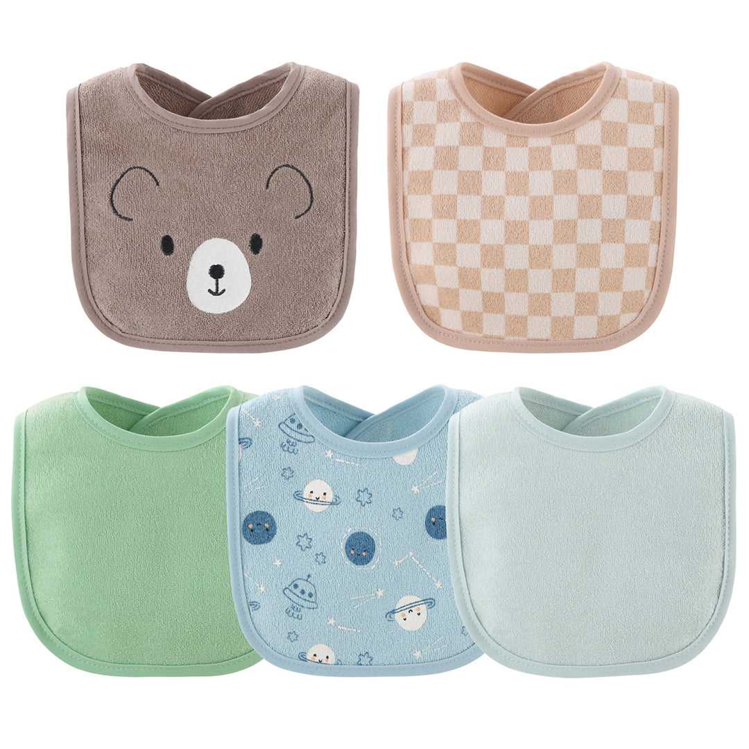 Soft Neutral Baby Boy or Girl Bibs Set of 10 - Image 6