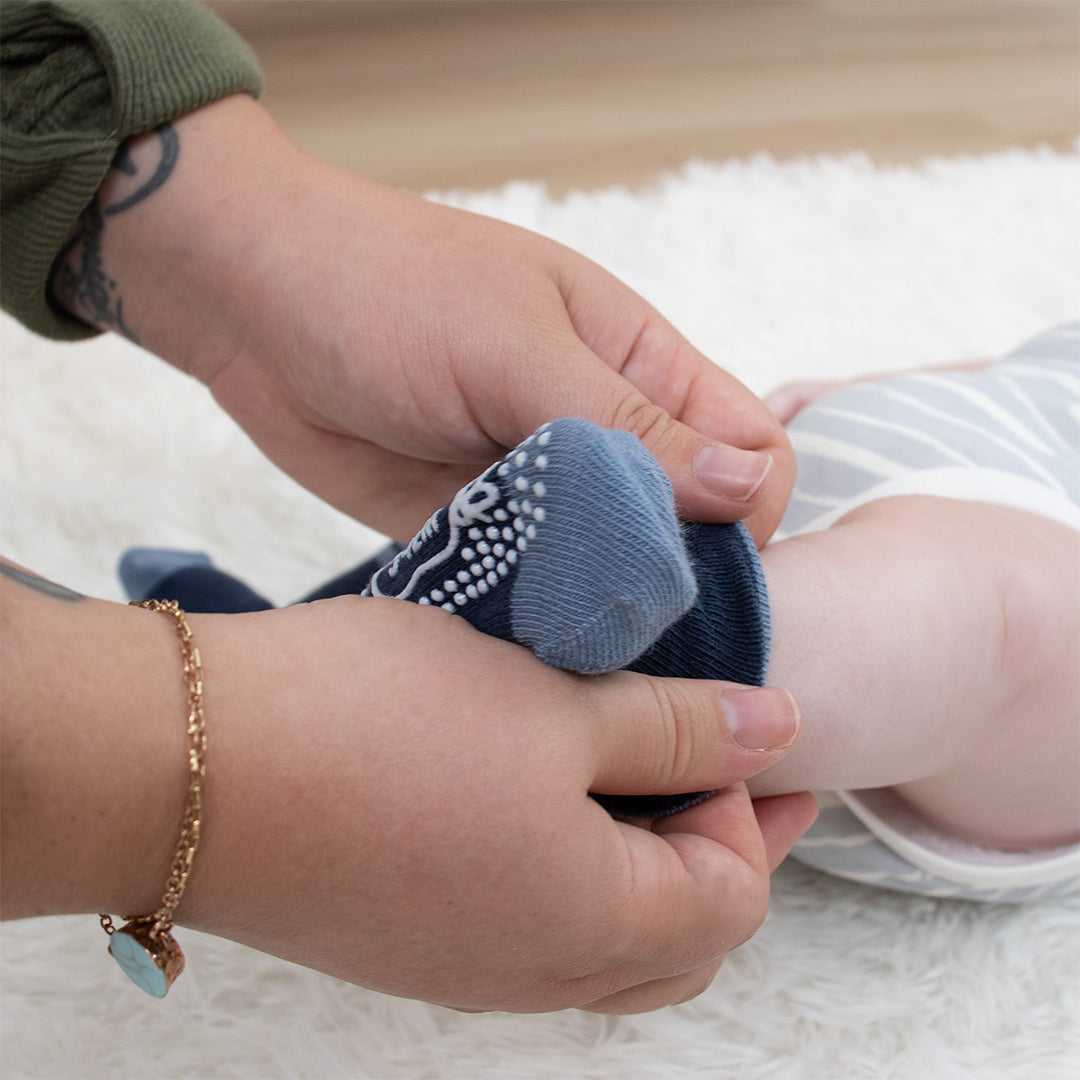 Blue, Gray Organic Baby Boy Socks, 12-Pack - Image 4