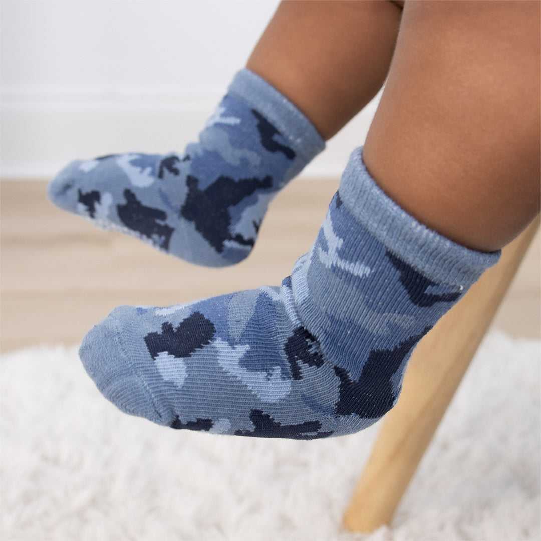 Blue, Gray Organic Baby Boy Socks, 12-Pack - Image 5