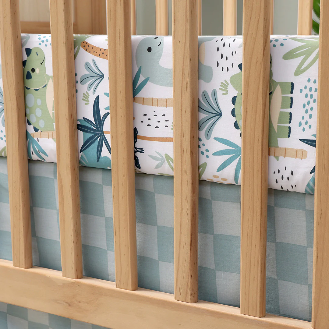 Dinosaur 3-Piece Crib Bedding Set - Image 4