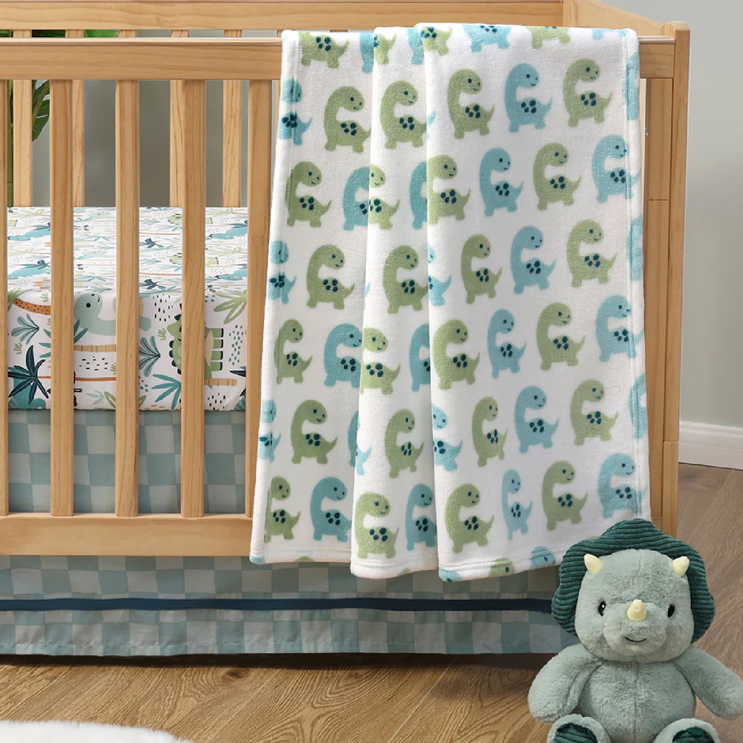 Dinosaur 3-Piece Crib Bedding Set - Image 6