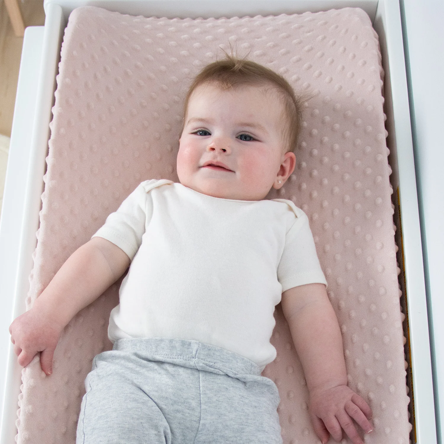 Minky Dot Pink Ultra Soft Baby Mat Cover for Girls, 2 Pack - Image 5