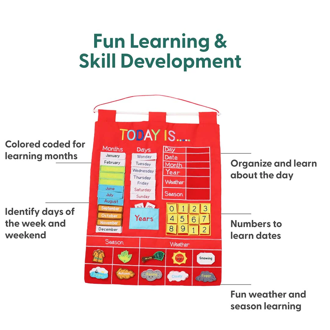 Today Is Learning Calendar, Red - Image 6