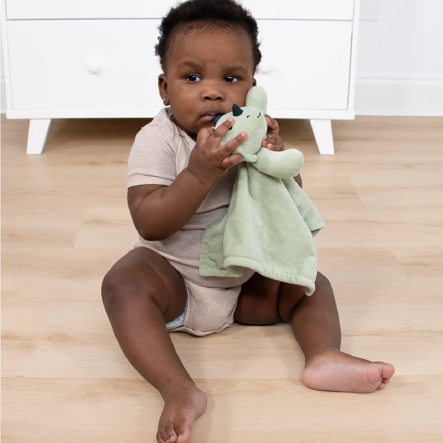 Tummy Time Mat and Baby Lovey Security Blanket - Dinosaur - Image 7