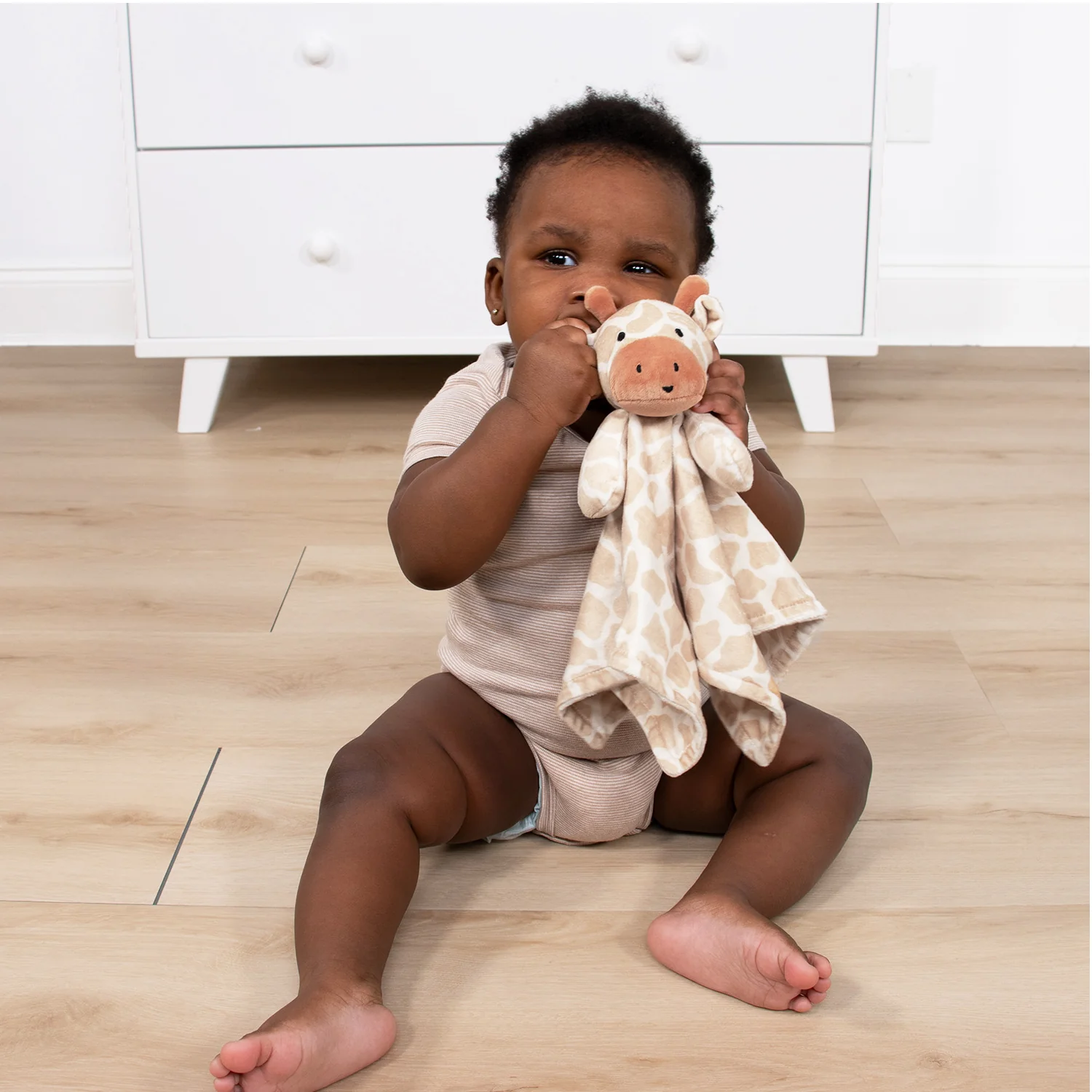 Tummy Time Mat and Baby Lovey Security Blanket- Safari Elephant - Image 7