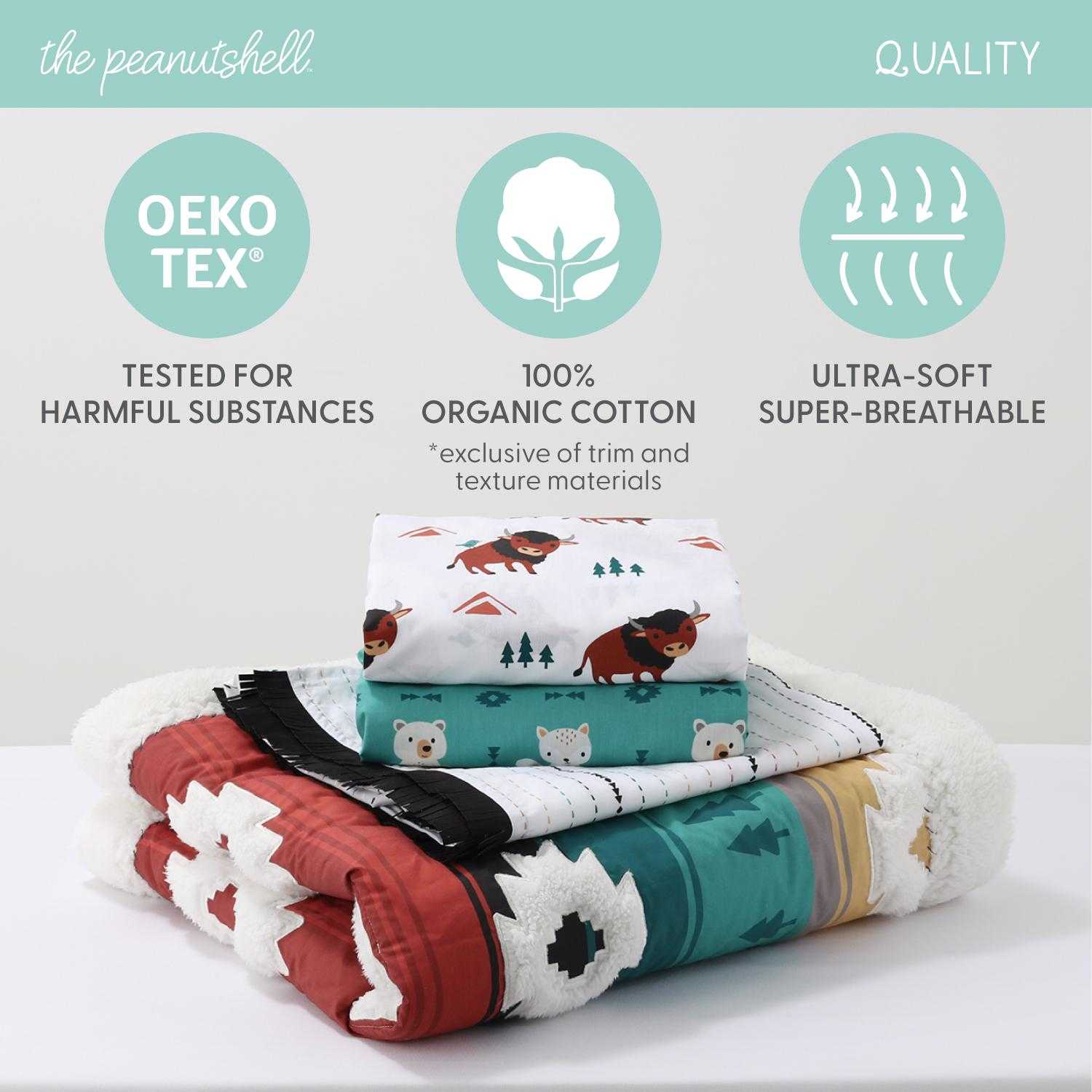 Western Woods 4-Piece Organic Crib Bedding Set - Image 6
