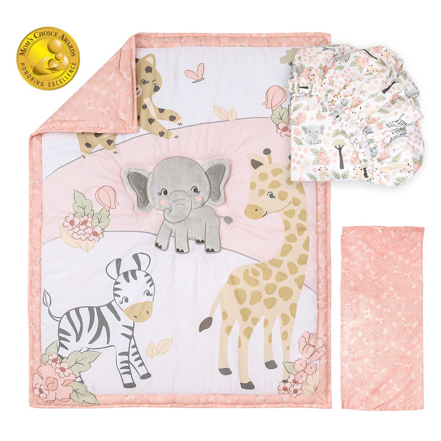 Wildest Dreams 3 Piece Baby Crib Bedding Set for Girls - Image 2