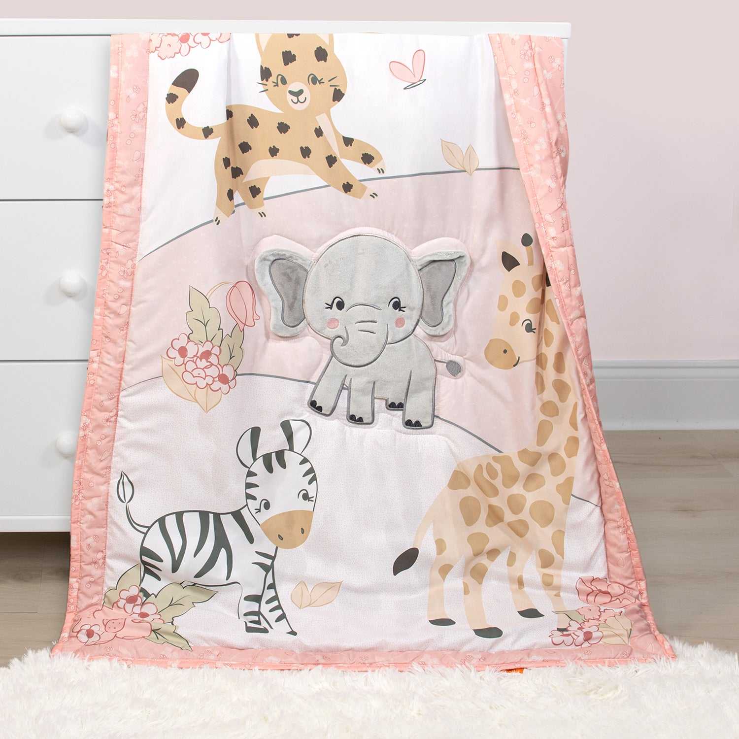 Wildest Dreams 3 Piece Baby Crib Bedding Set for Girls - Image 5
