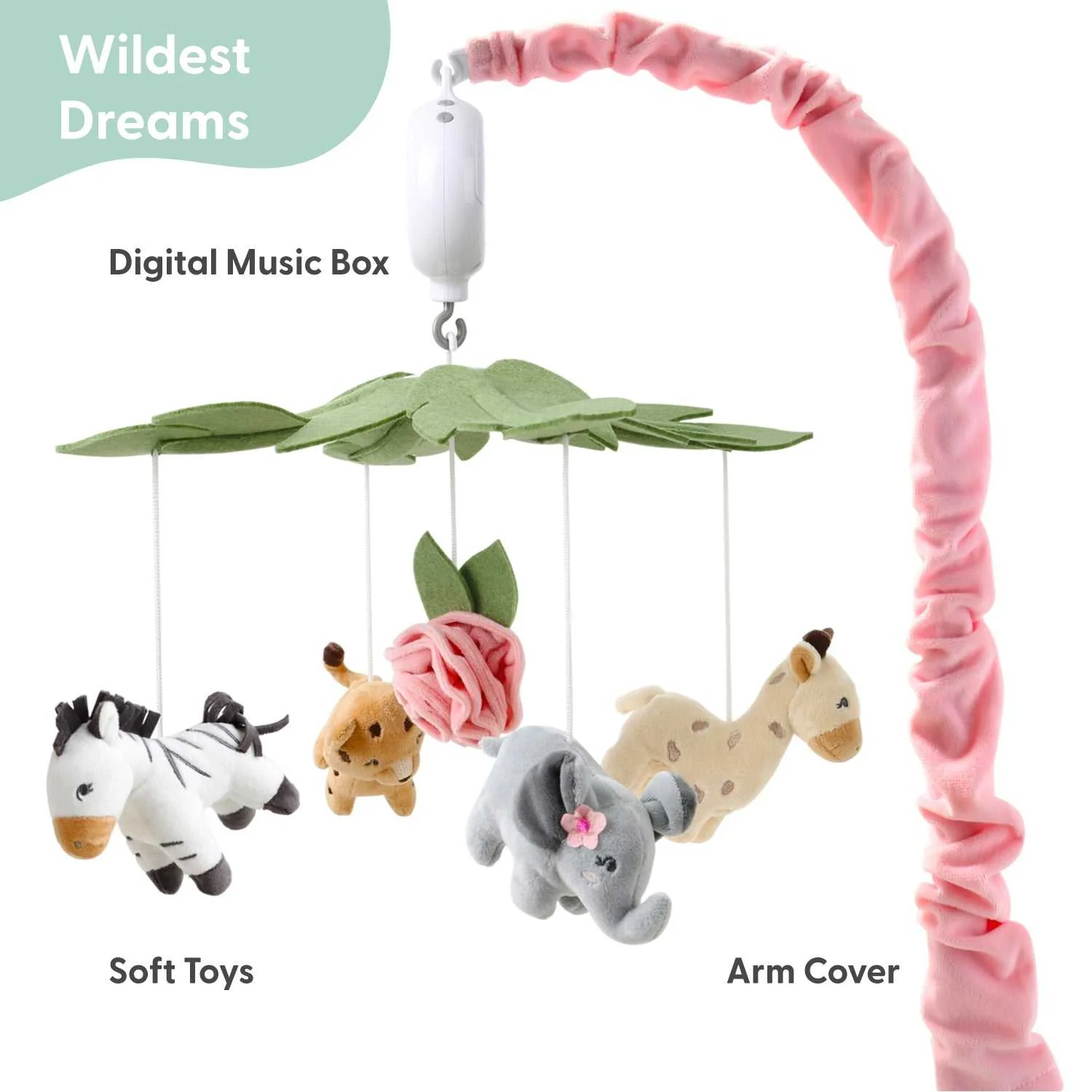 Wildest Dreams Baby Musical Crib Mobile for Girls - Image 4