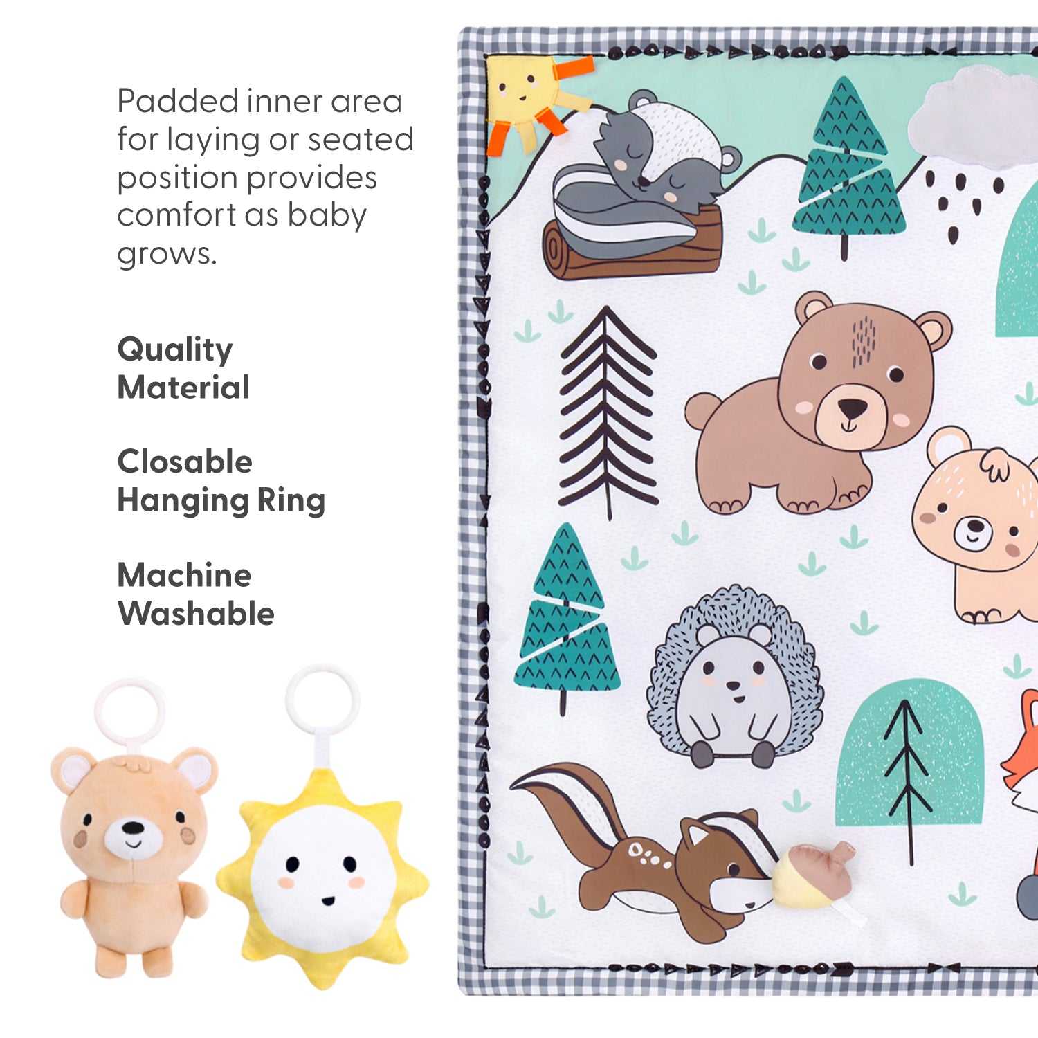 Woodland 7-in-1 Baby Activity Gym and Playmat - Image 5