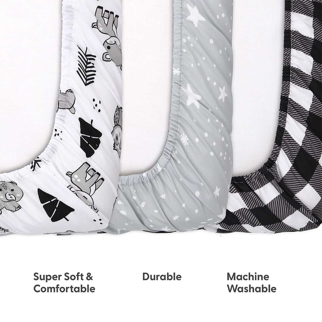 Woodland Playard Mini Crib Sheets, 3-Pack - Image 4